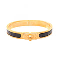 Hermes Bangle Mini Clic Kelly PM Black Crack Bracelet