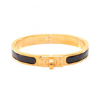 Hermes Bangle Mini Clic Kelly PM Black Crack Bracelet