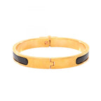 Hermes Bangle Mini Clic Kelly PM Black Crack Bracelet