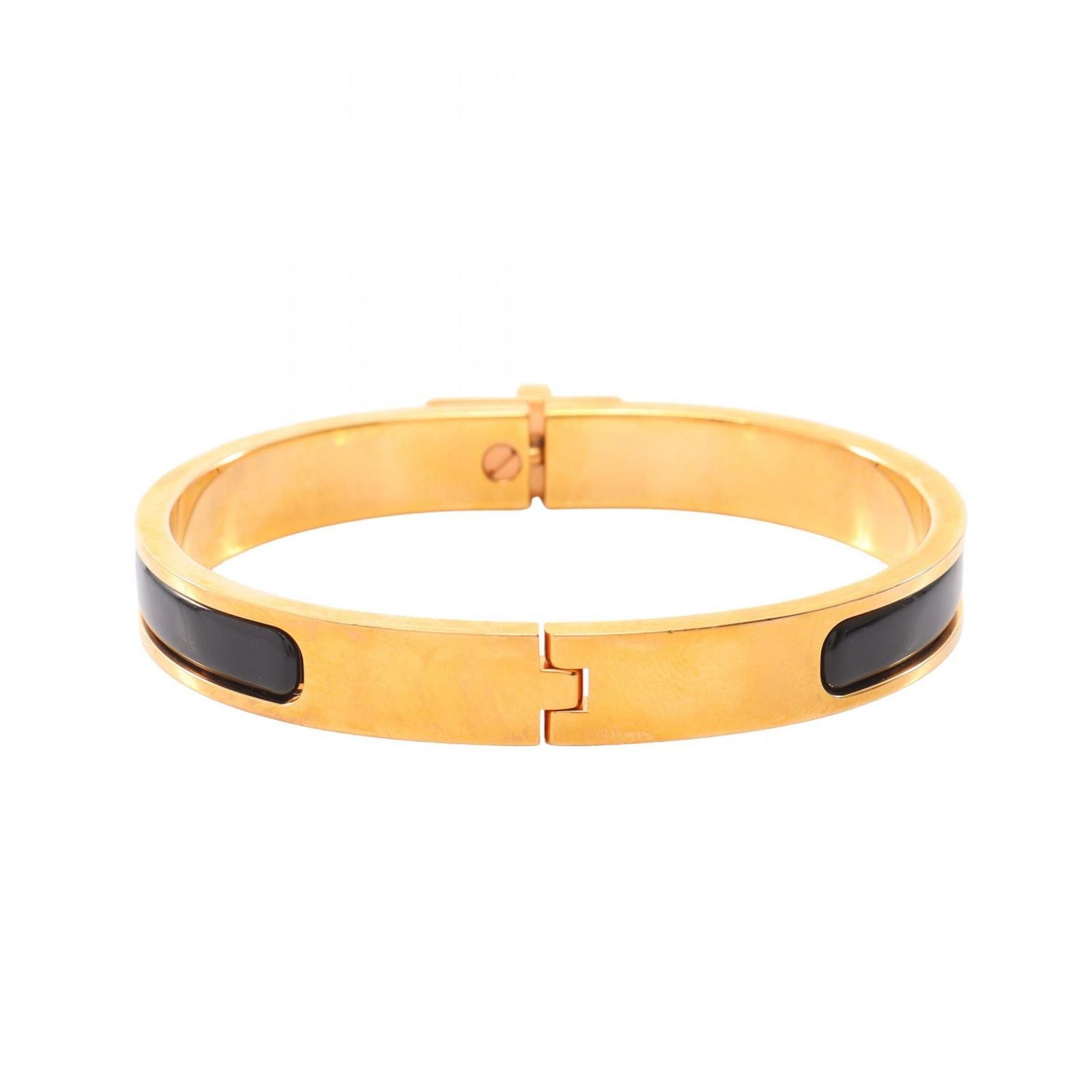 Hermes Bangle Mini Clic Kelly PM Black Crack Bracelet
