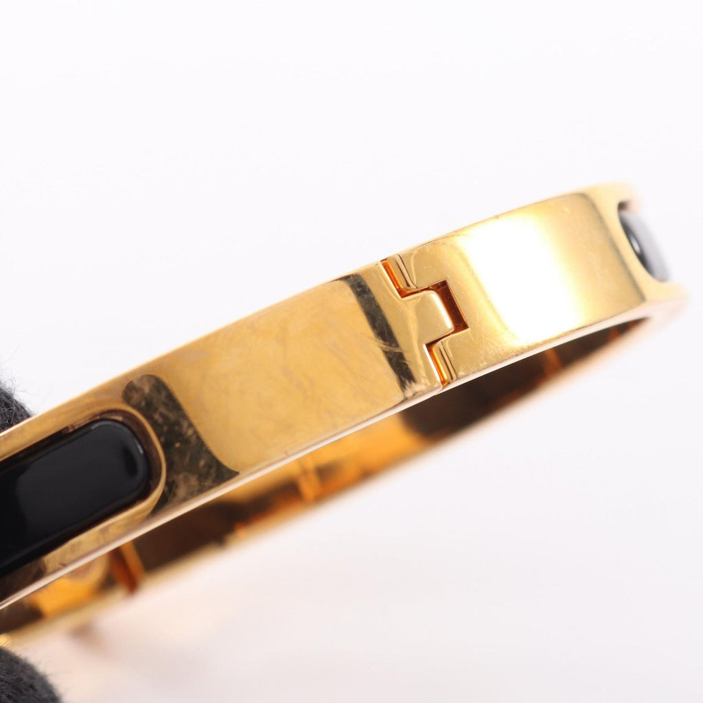Hermes Bangle Mini Clic Kelly PM Black Crack Bracelet