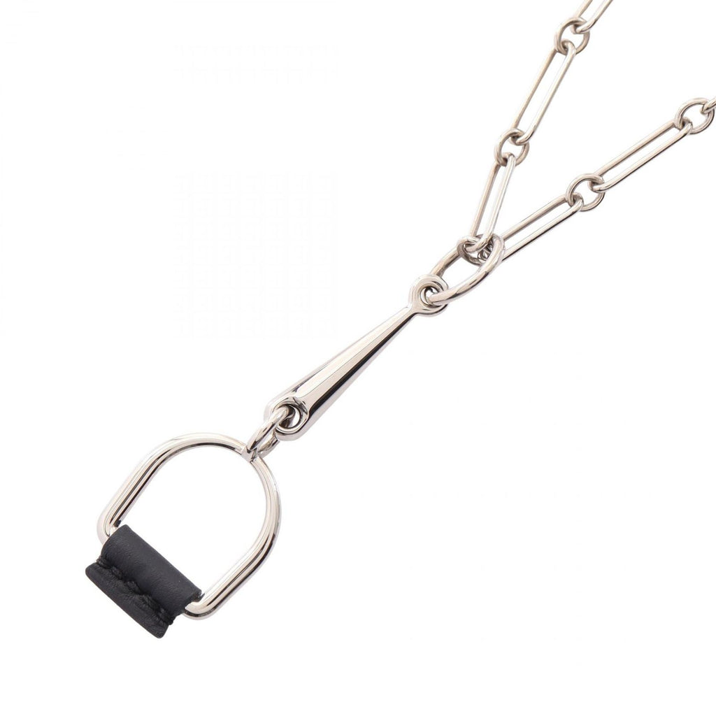 Hermes Necklace Elitage Equestre PM Black Stainless Steel