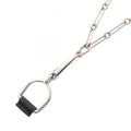 Hermes Necklace Elitage Equestre PM Black Stainless Steel