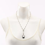 Hermes Necklace Elitage Equestre PM Black Stainless Steel