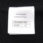 Chanel Dress CC Logo Button Camellia Lace Sleeveless Black Nylon Cotton — view 5