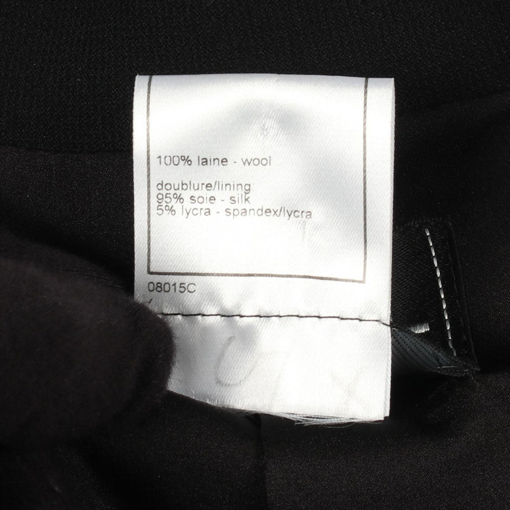 Chanel Tailored Jacket CC Logo Button BK Wool — view 4