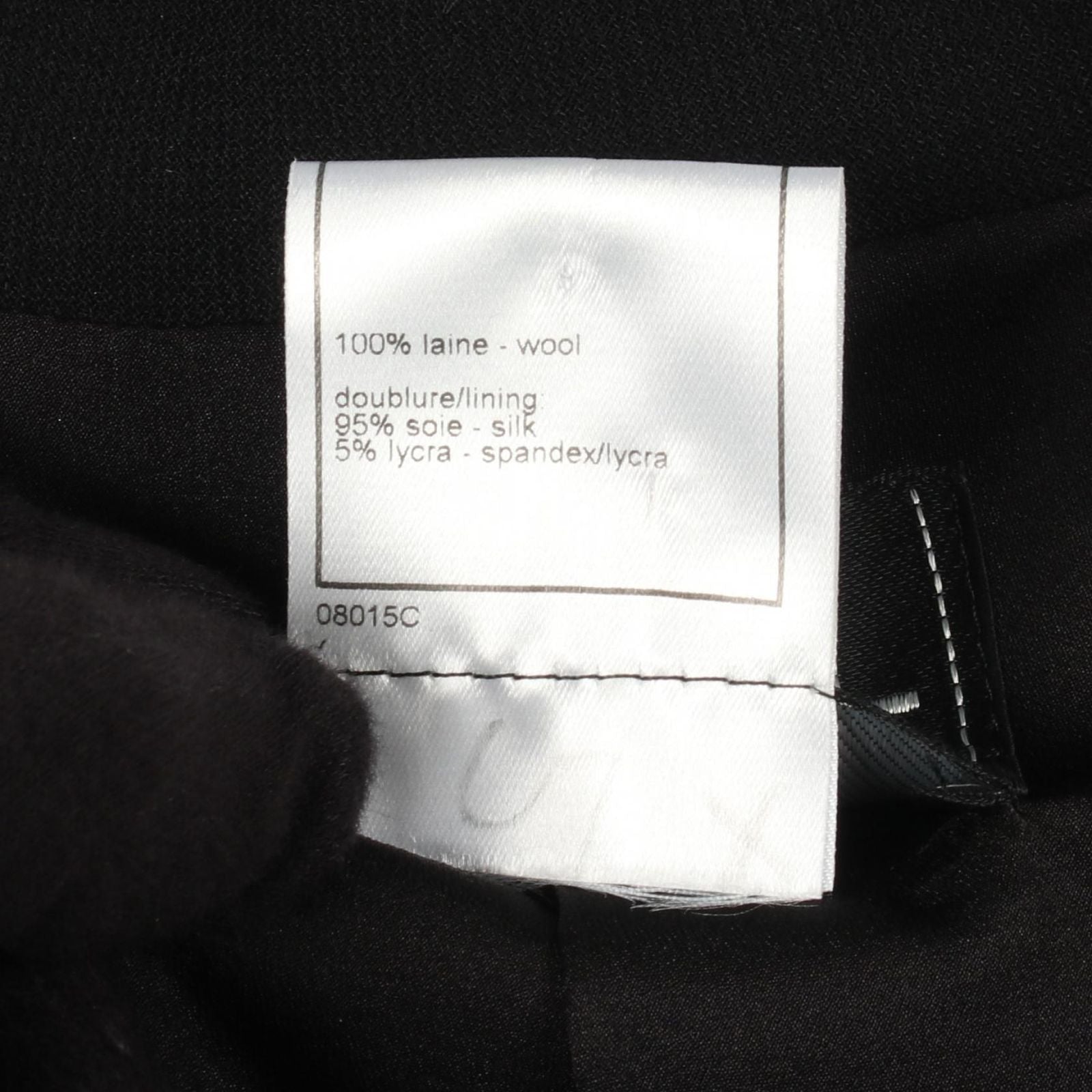 Chanel Tailored Jacket CC Logo Button BK Wool — view 4