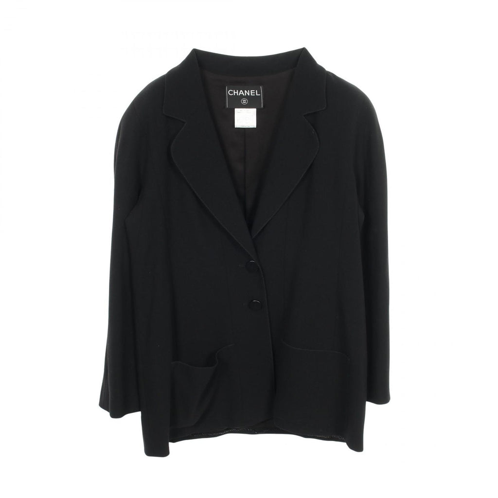 Chanel Tailored Jacket CC Logo Button BK Wool