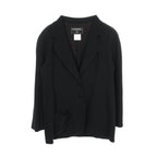 Chanel Tailored Jacket CC Logo Button BK Wool