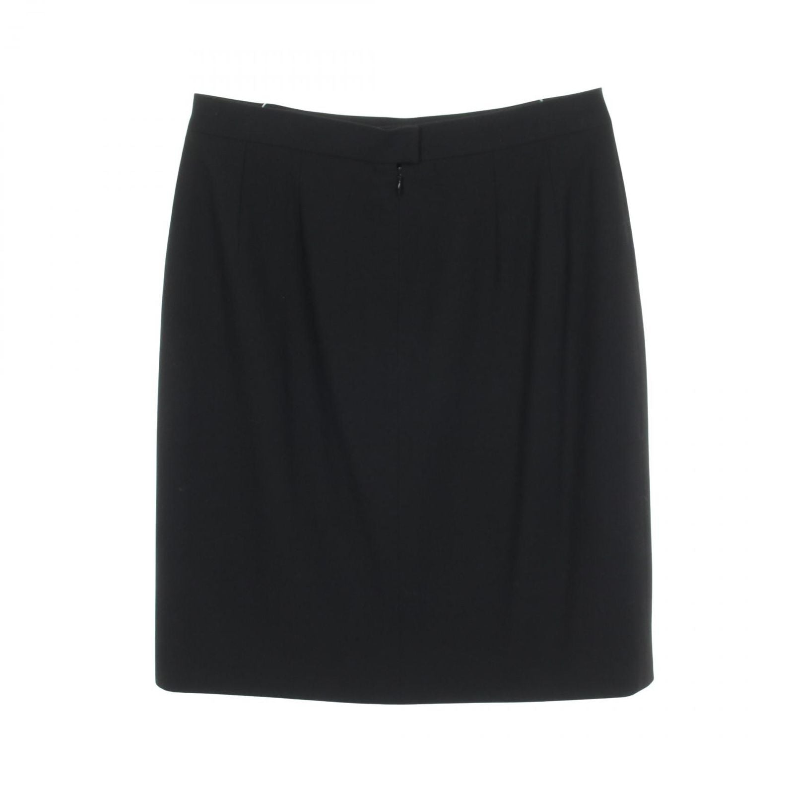 Chanel Skirt CC Logo Button BK Wool — view 2