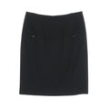 Chanel Skirt CC Logo Button BK Wool