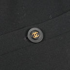 Chanel Skirt CC Logo Button BK Wool — view 8