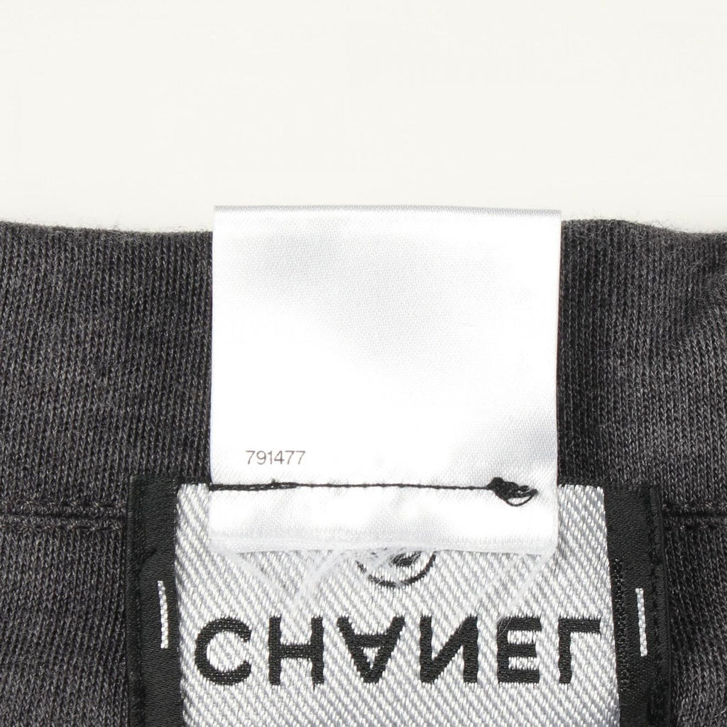 Chanel Rider's Jacket CC Logo Button Gray Wool — view 6