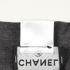 Chanel Rider's Jacket CC Logo Button Gray Wool — view 6