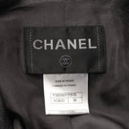 Chanel Tailored Jacket CC Logo Button Gray Wool — view 3