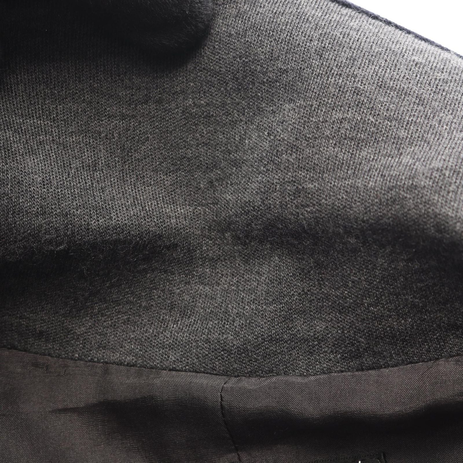 Chanel Tailored Jacket CC Logo Button Gray Wool — view 6