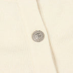 Chanel Cardigan CC Logo Studs Off White Cashmere — view 6
