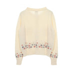 Chanel Cardigan CC Logo Studs Off White Cashmere — view 2