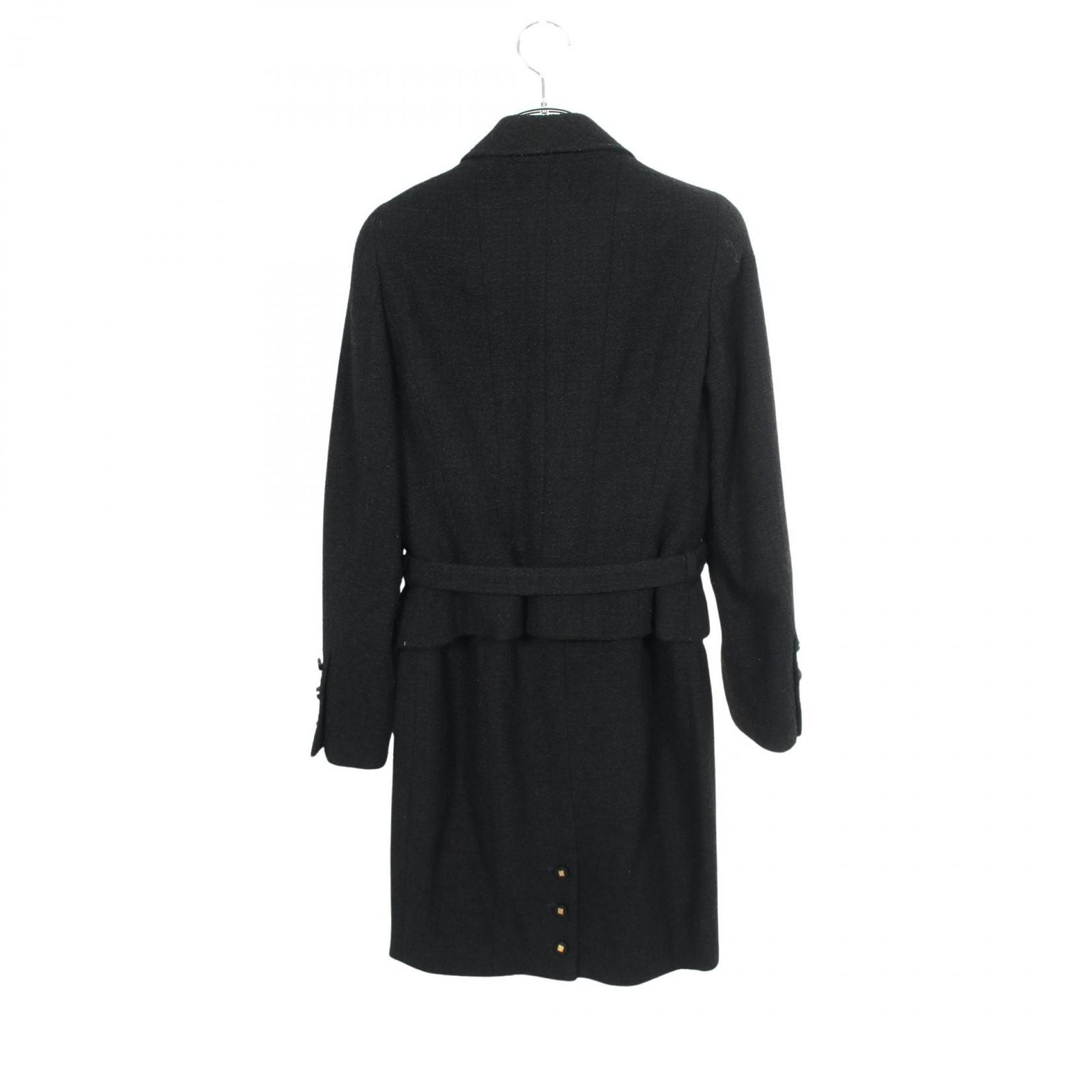 Chanel Suit CC Logo Button Tweed Wool Skirt — view 2