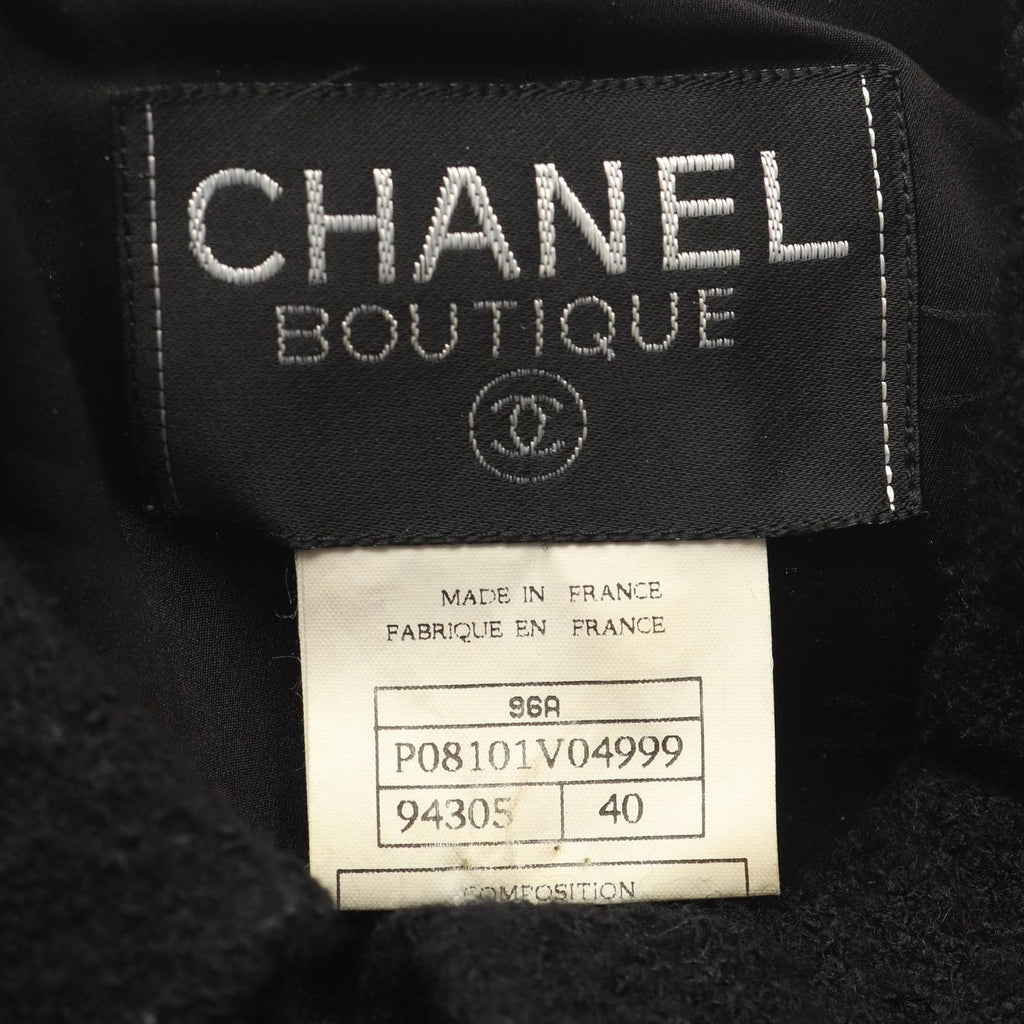 Chanel Suit CC Logo Button Tweed Wool Skirt — view 4