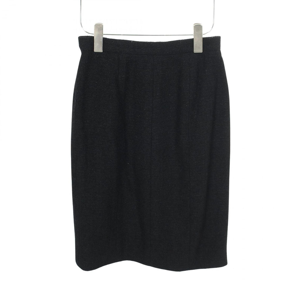 Chanel Suit CC Logo Button Tweed Wool Skirt — view 3
