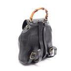 Gucci Backpack Bamboo 003 Black Leather Small
