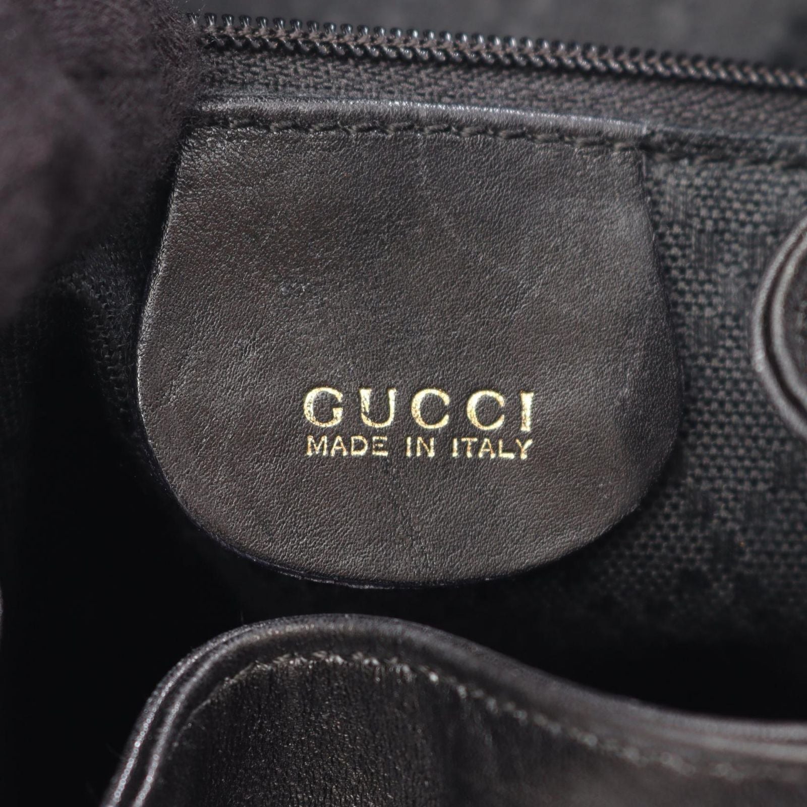 Gucci Backpack Bamboo 003 Black Leather Small