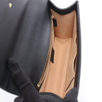 Gucci Shoulder Bag Sylvie Sherry Line GG Pattern 2-Way Black Fabric Patent