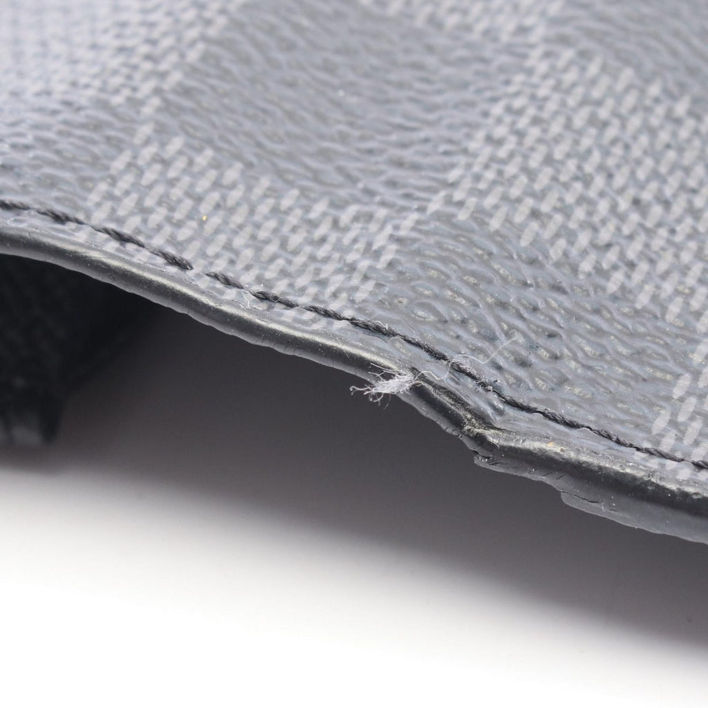 Louis Vuitton Bifold Wallet Portefeuille Brazza Damier Graphite Leather