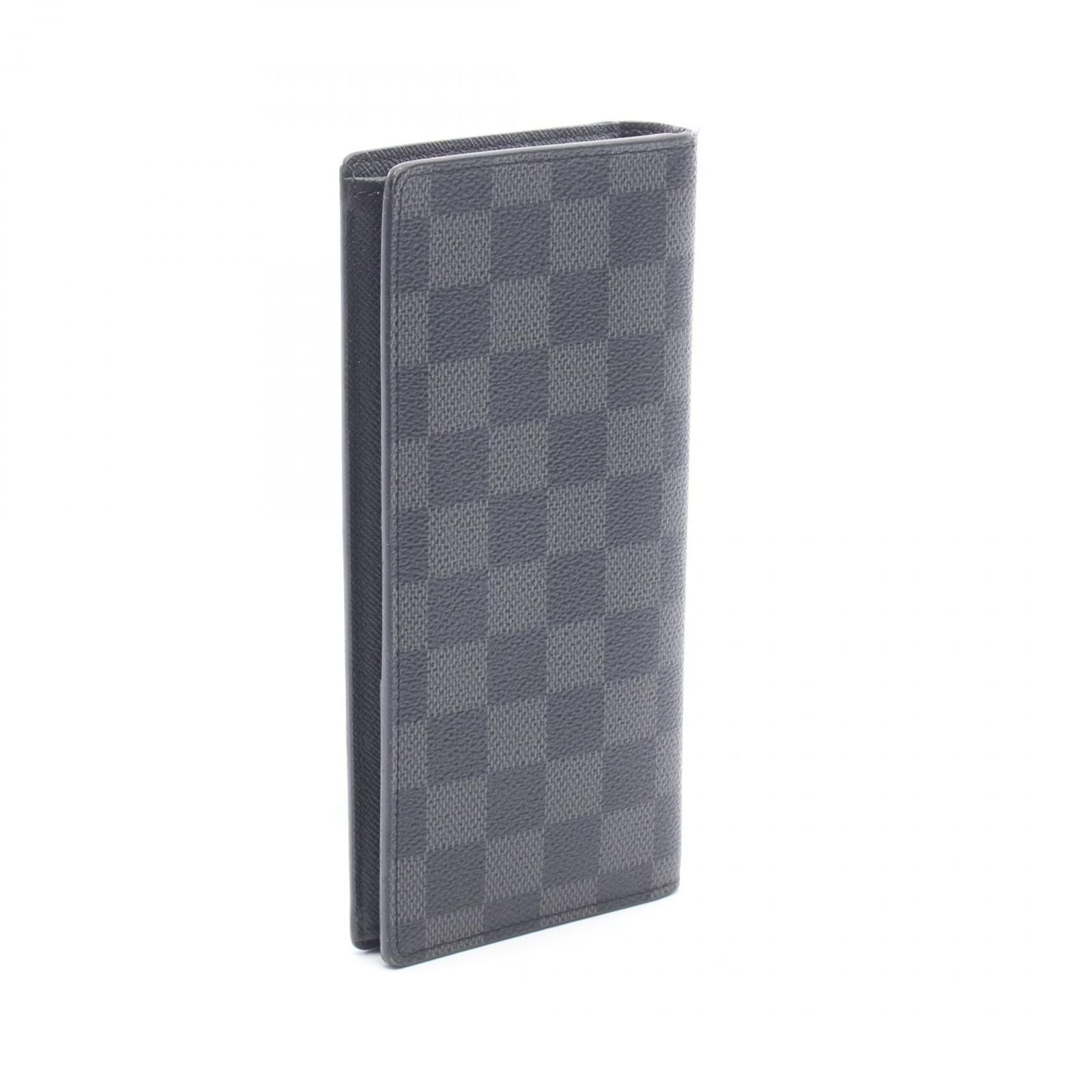 Louis Vuitton Bifold Wallet Portefeuille Brazza Damier Graphite Leather