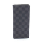 Louis Vuitton Bifold Wallet Portefeuille Brazza Damier Graphite Leather