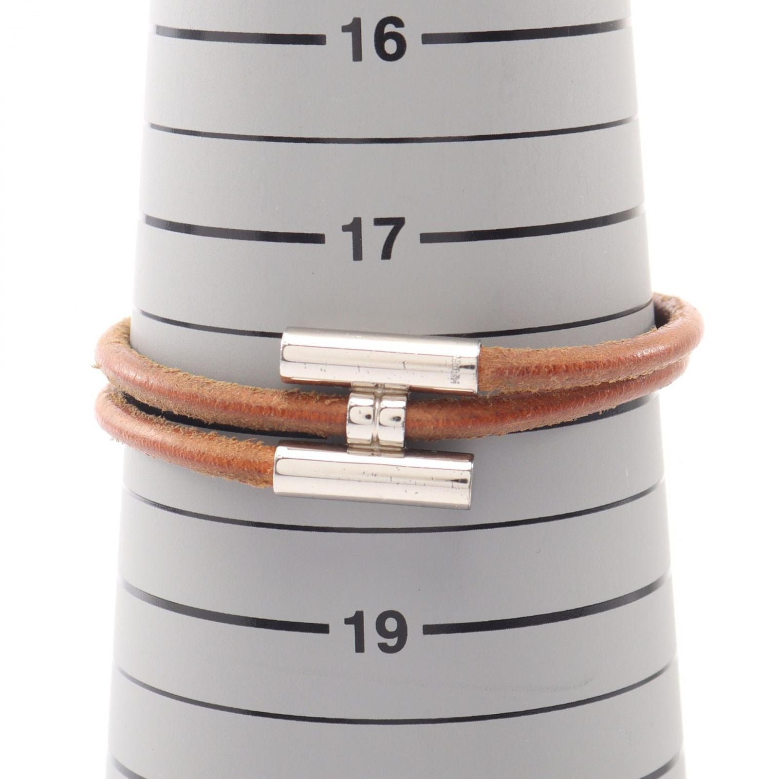 Hermes Bracelet Tourni Tresse Leather Stainless Steel