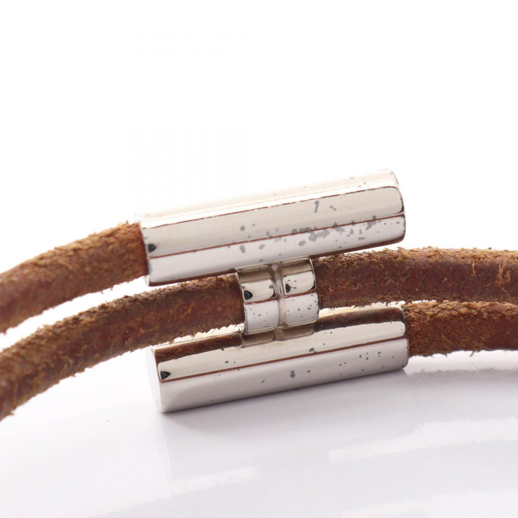 Hermes Bracelet Tourni Tresse Leather Stainless Steel
