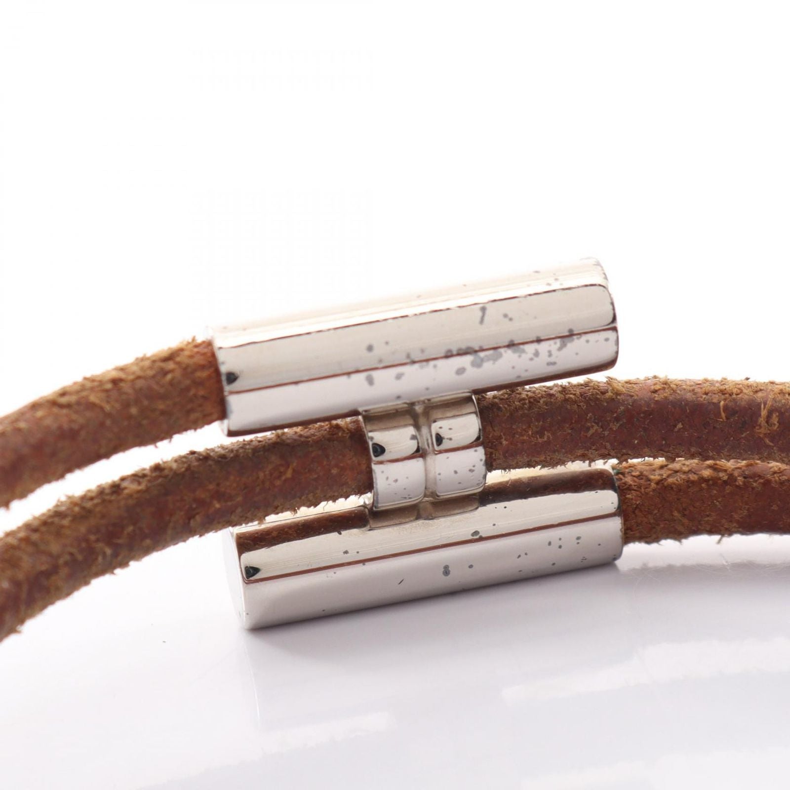 Hermes Bracelet Tourni Tresse Leather Stainless Steel