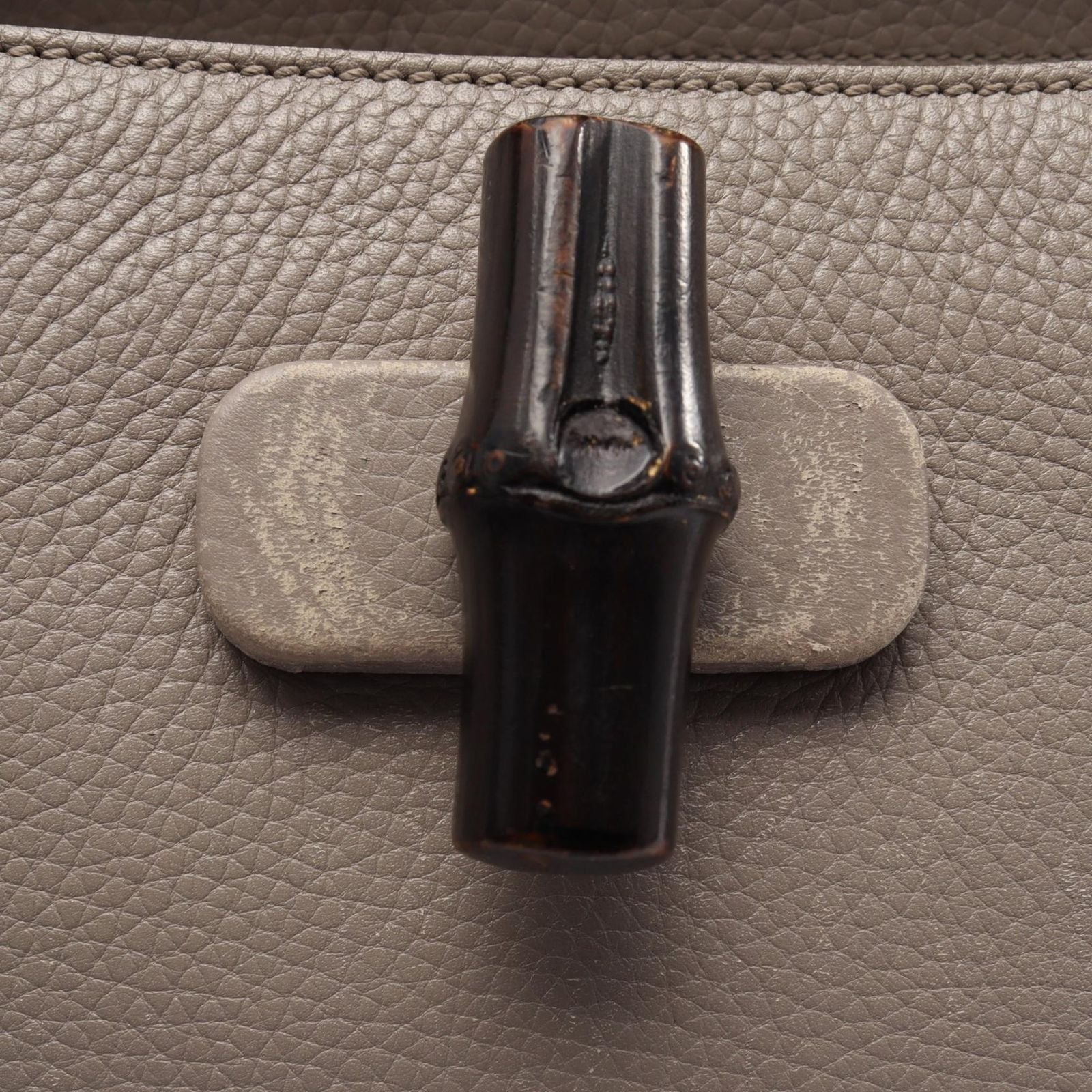 Gucci Bamboo Daily 2-Way Gray Leather Shoulder Bag