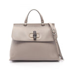 Gucci Bamboo Daily 2-Way Gray Leather Shoulder Bag