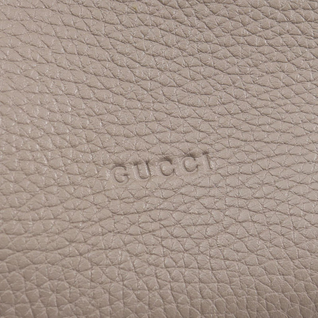 Gucci Bamboo Daily 2-Way Gray Leather Shoulder Bag