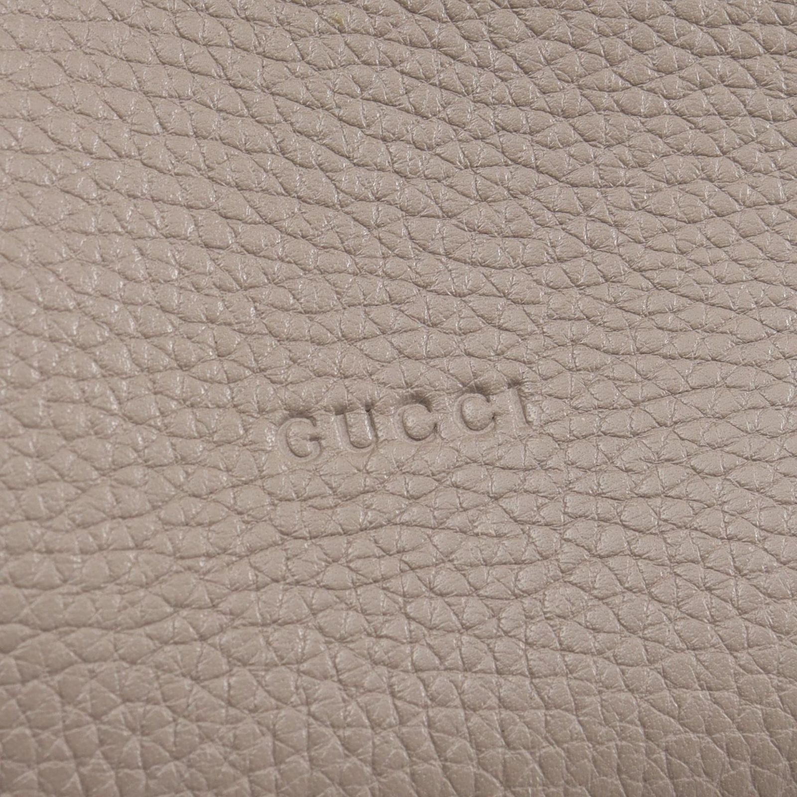 Gucci Bamboo Daily 2-Way Gray Leather Shoulder Bag