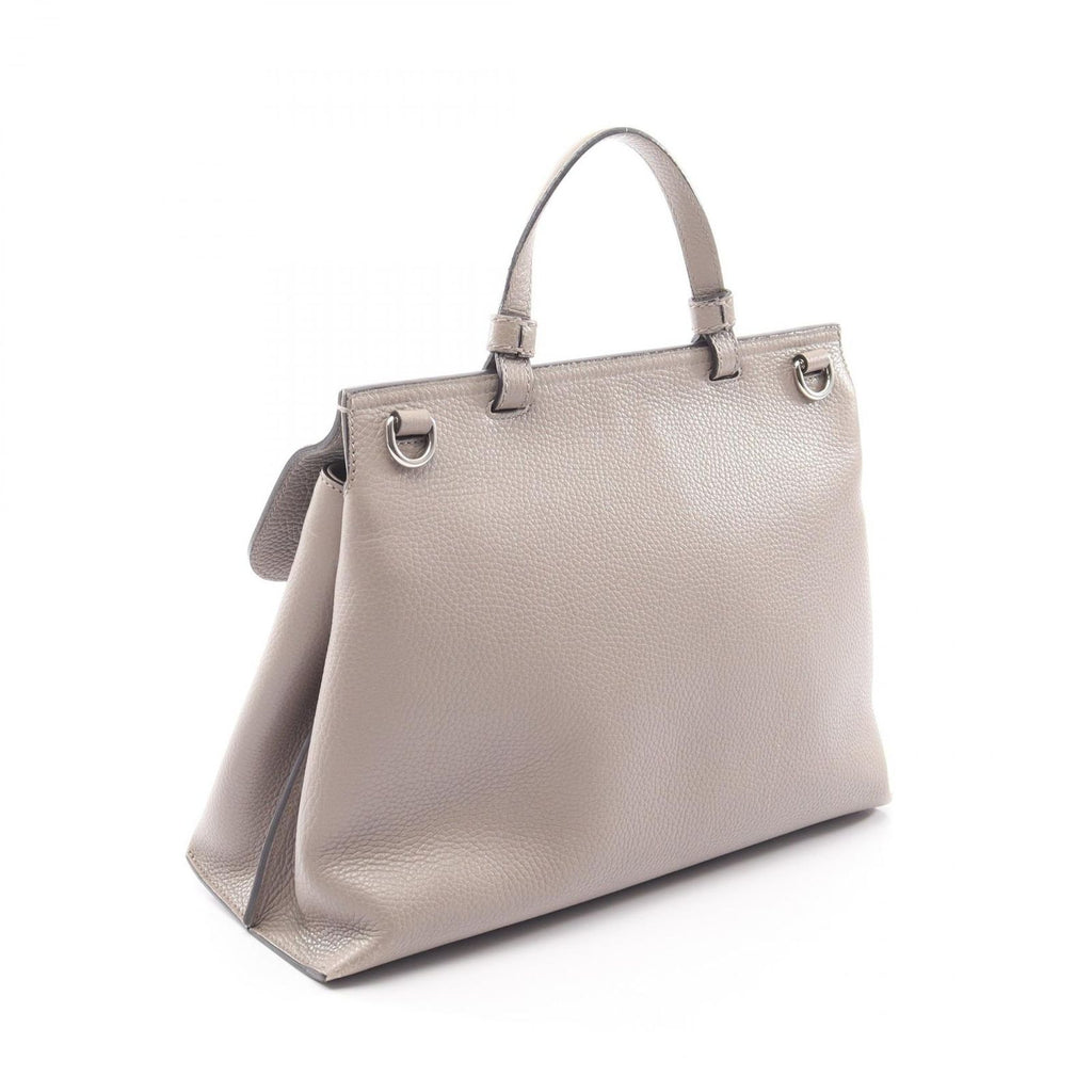 Gucci Bamboo Daily 2-Way Gray Leather Shoulder Bag