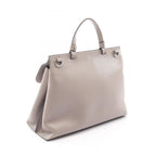 Gucci Bamboo Daily 2-Way Gray Leather Shoulder Bag