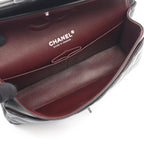 Chanel Shoulder Bag Quilted Double Flap Black Lambskin Chain