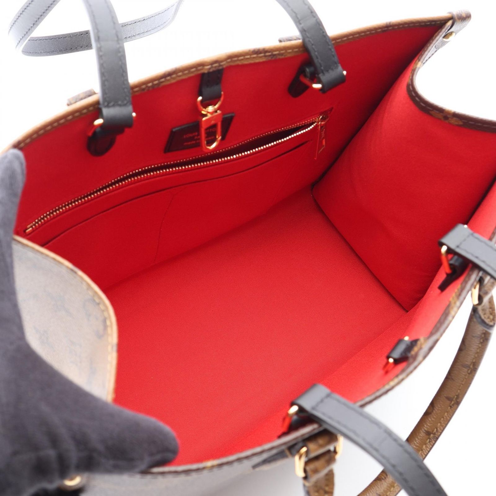 Louis Vuitton Tote Bag On The Go MM Canvas Leather