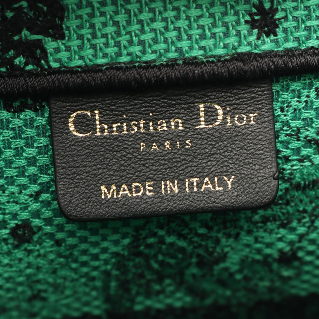 Dior Tote Bag Book Green Black Canvas