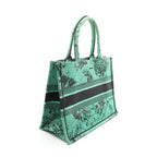 Dior Tote Bag Book Green Black Canvas