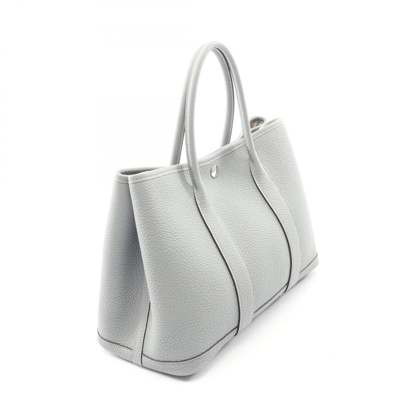 Hermes Tote Bag Garden Party TPM Gris Perle Leather