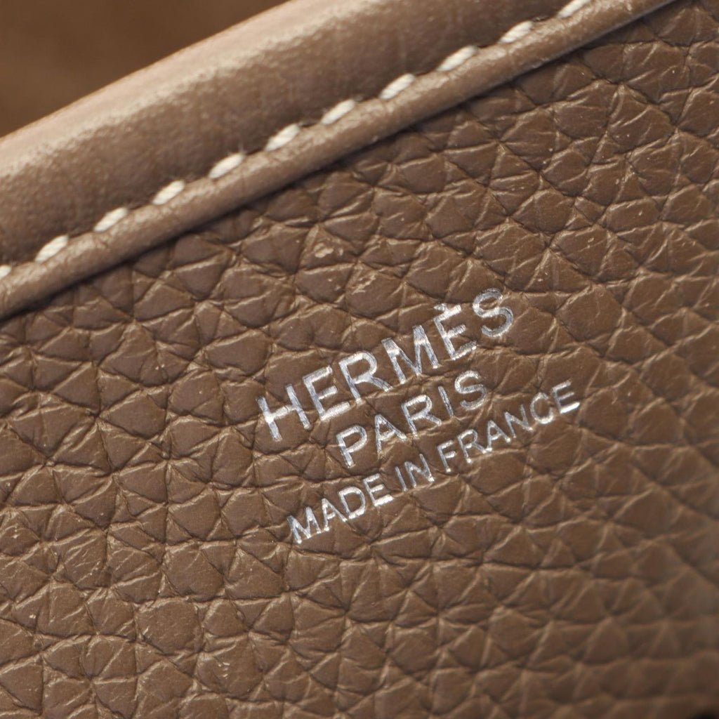 Hermes Shoulder Bag Evelyne 3 Trois PM Etoupe Leather