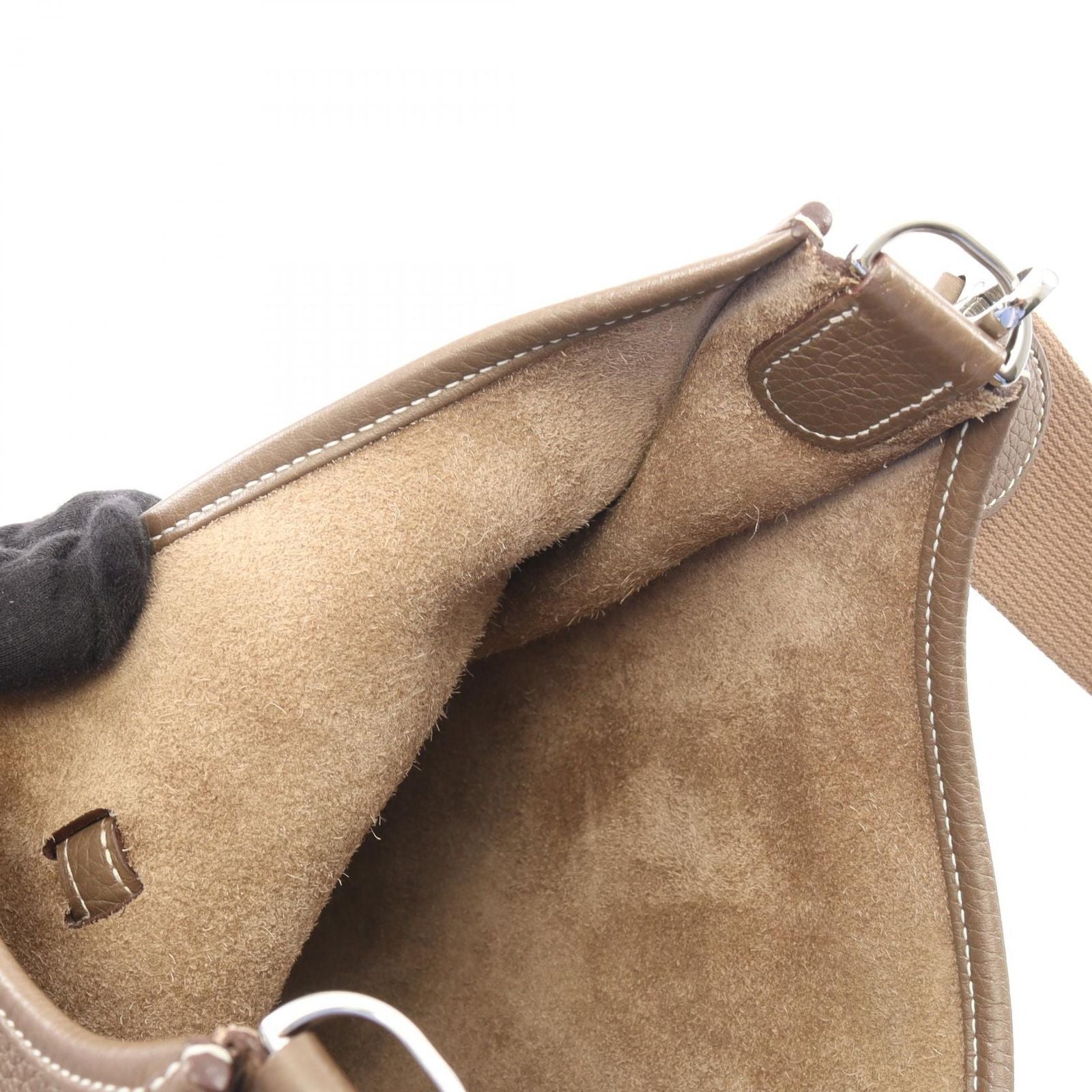 Hermes Shoulder Bag Evelyne 3 Trois PM Etoupe Leather