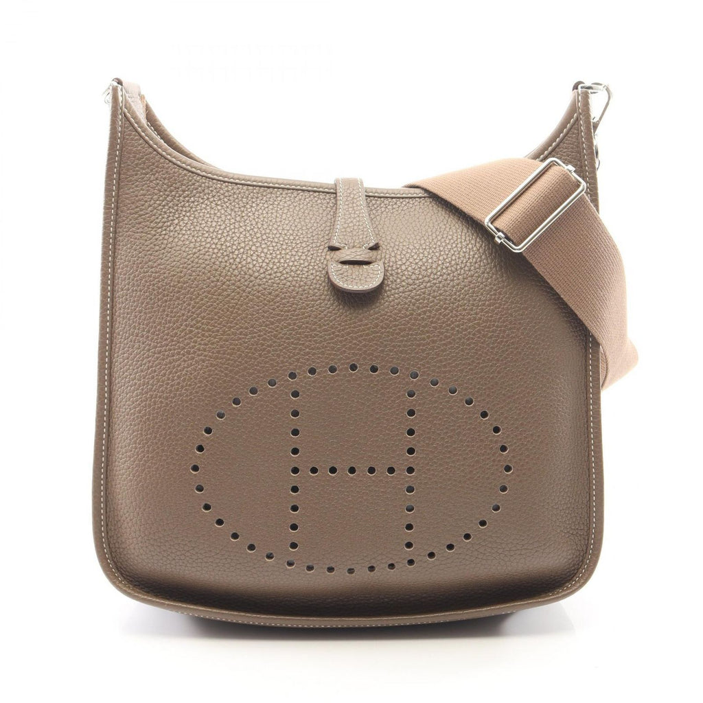 Hermes Shoulder Bag Evelyne 3 Trois PM Etoupe Leather