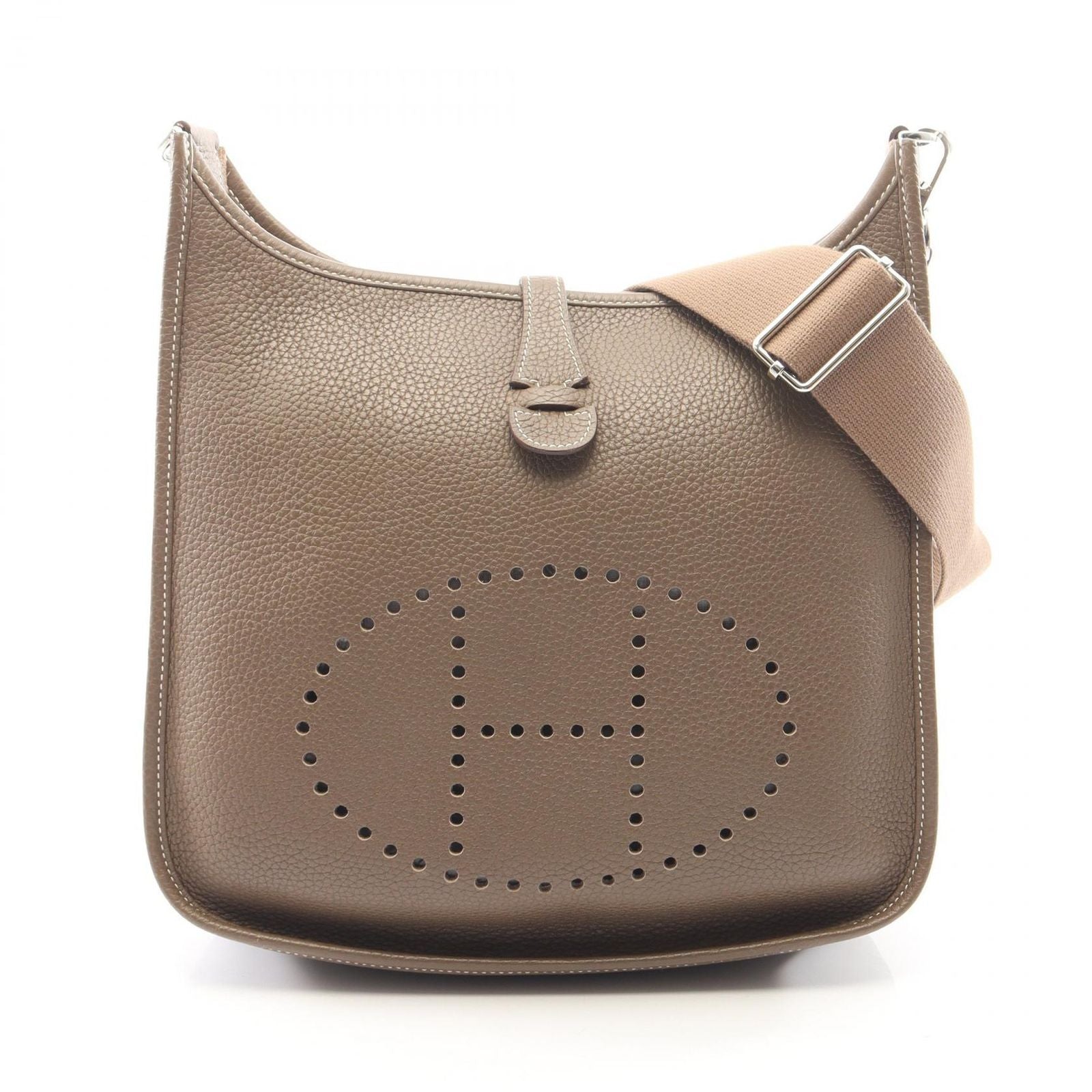 Hermes Shoulder Bag Evelyne 3 Trois PM Etoupe Leather