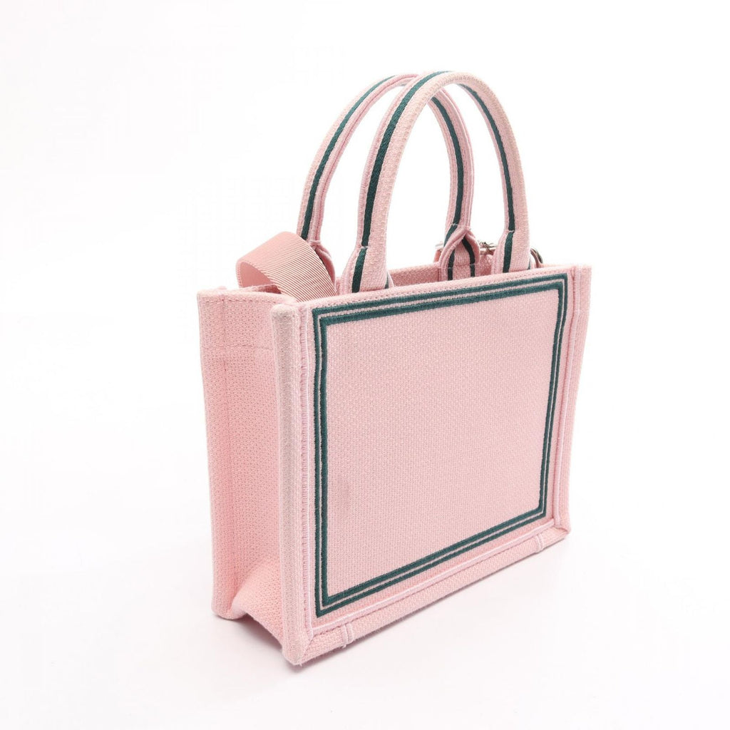 Dior Tote Bag Book Small 2-Way Pink Canvas